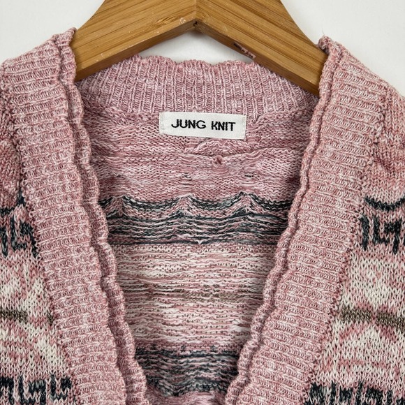 Vintage Pink bow knit Cardigan coquette Kawaii Princess Ballerina Barbie medium - Picture 4 of 11